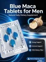 Comprimés de Maca bleue OEM pour hommes |   Complément Alimentaire Naturel Fibres Alimentaires Soutien Immunitaire Énergie 4 Comprimés/Blister Non destiné aux enfants