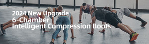 Masseur de jambes portable <span class=keywords><strong>sans</strong></span> fil rechargeable à compression d'air pneumatique à 8 chambres avec contrôle de la minuterie pour une récupération rapide - Product Image 6