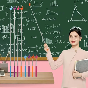 Pointer guru dapat ditarik, 1 buah | Dapat disesuaikan, teleskopik Mini | Perlengkapan Kelas | Guru SD dan taman kanak-kanak - Product Image 5