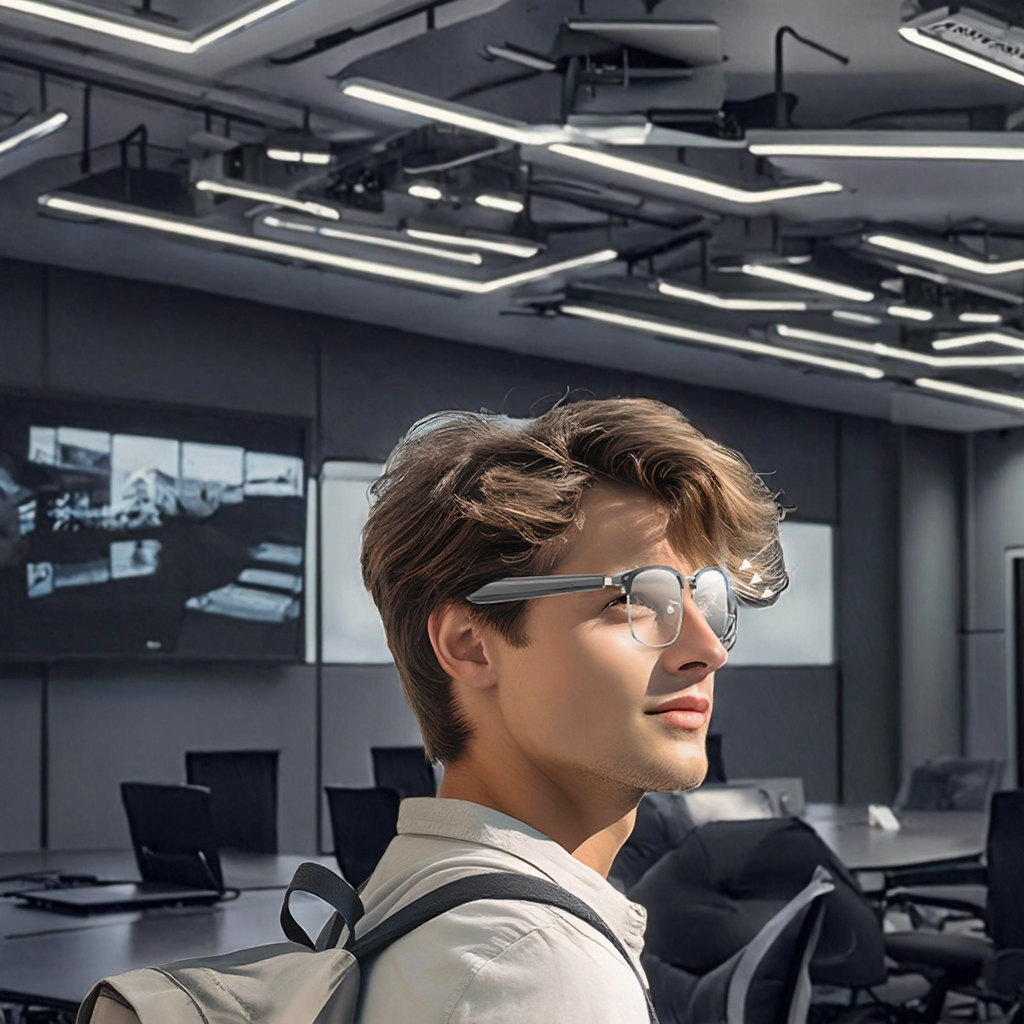 BGE1306 AI Multi-Functional Smart Real-time Translation Glasses Anti Blue-light Phonecall Music Play Listening IPX-4 Magnetic