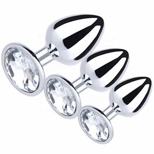 All'ingrosso metallo Fetish adulto giocattoli del sesso anale gioielli di cristallo anale Plug anale per gli uomini donna - Product Image 3