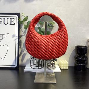 Bolsos de Hombro Tejidos de Cuero Genuino para Mujer, Bolsos de Media Luna Casuales Hechos a Mano, de Guangzhou <span class=keywords><strong>Veneta</strong></span> - Product Image 3