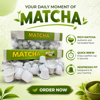 Capsules de Matcha en vrac pour hôtels et cafés, 200 dosettes, pack économique, fournitures pour services alimentaires