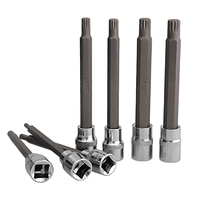 Adaptateur de douille hexagonale double en acier CR-V, 7 pièces de tailles variées, entraînement 3/8 pouces, tige de 110 mm, pour outils de réparation, cliquets, boulons à 12 points