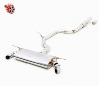 Diffuseur d'échappement en acier inoxydable poli miroir de haute qualité, épaisseur 1,5 mm, avec capteur de température pour Audi A3 8L 2.0T