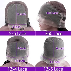 Nâ<span class=keywords><strong>u</strong></span> Mà<span class=keywords><strong>u</strong></span> Ren Đóng Cửa Tóc Giả Tóc Con Người Cho Phụ Nữ 5x5 Ngắn Bob Xoăn Ren Đóng Cửa Tóc Giả Phần Trung Kinky Tóc Giả Xoăn - Product Image 6