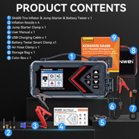 Konnwei SA600 Starthilfe Batterie-Booster Auto-Starter mit 120PSI Reifenfüller Luftkompressor LED SOS-Licht Powerbank