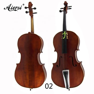 Chuyên Nghiệp Làm Bằng Tay Cao Cấp Matte Dark Red Brown Cello Dard Ngọn Lửa Maple Cao Cấp Dây Cụ Với Túi Và Bow - Product Image 1