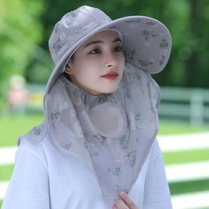 Sombrero de protección solar con cubierta para el cuello, protección UV, transpirable, para mujer, trabajo al aire libre, recolección de té - Product Image 4