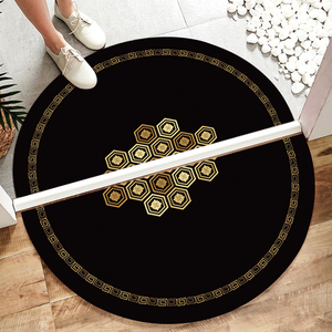 Circle rug logo 3d tappeti e tappeti personalizzati soggiorno Golden carpet Hotel servizio clienti <span class=keywords><strong>tappeto</strong></span> decorativo per la casa - Product Image 4