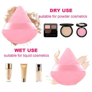 Private Label Cotton Velour Makeup <b>Puff</b> Portable Soft Triangle Cosmetic Powder <b>Puff</b> for Setting,Contouring and Under Eyes - Product Image 3