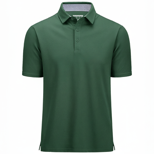 Alta calidad superventas hombres de punto Casual para camisas bolsillo manga corta 100% algodón precio de fábrica logotipo personalizado impreso - Product Image 1