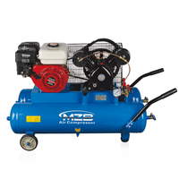Compresseur d'air portable à entraînement par courroie, 60l, 4kw, 5,5 hp, moteur à essence