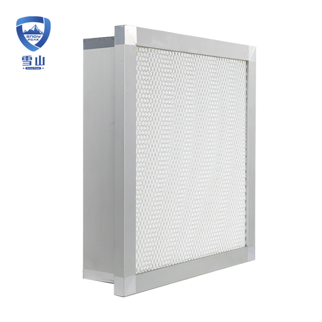 High Performance 0.3 Micron Glass Fiber H13 H14 Liquid Tank Gel Sealed Mini Pleated HEPA Filter for HVAC System
