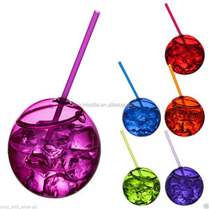 Vasos de Fiesta con Forma de Bola de <span class=keywords><strong>Discoteca</strong></span> de 20 oz con Pajita, Vaso Redondo de Plástico - Product Image 3