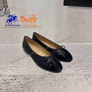 Zapatos planos clásicos de Ballet para mujer, sandalias, zapatos planos para niñas, lazo de cuero femenino de alta calidad, boca plana, cabeza redonda, zapato individual - Product Image 6