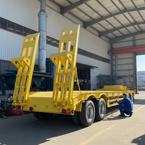 Semi-remorque surbaissée hydraulique multi-essieux de 25 à 100 tonnes pour le transport de marchandises en vrac, dimensions de semi-remorque surbaissée de 100 tonnes à vendre - Product Image 5