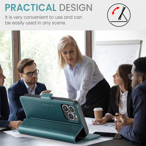 Étui portefeuille <span class=keywords><strong>CaseMe</strong></span> magnétique antichoc en cuir de luxe avec blocage RFID pour <span class=keywords><strong>iPhone</strong></span> 14 13 <span class=keywords><strong>12</strong></span> Pro Max Étui de protection - Product Image 2