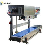 Machine de scellage de sacs en continu semi-automatique, machine de scellage automatique à haute vitesse pour sacs en plastique, pour l'emballage de produits alimentaires, cosmétiques et chimiques