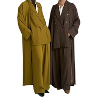 Lignes Modest Fashion Wear voor moslimvrouwen: driedelig outfitset - vest, broek, abaya, gewaad voor herfst en lente, kaftan