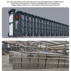 Xgy thép không gỉ điện có thể thu vào cổng tự động Telescopic Cổng An Ninh với điều khiển từ xa cho sử dụng ngoài trời - Product Image 2