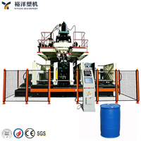 Máquina sopladora extrusiva doble estación automática para bidones HDPE 220 l triple capa doble anillo L