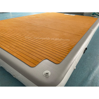 Point de chute populaire enrouler quai de yacht gonflable quai de jet ski flottant pont de ponton plate-forme de quai gonflable pour la natation