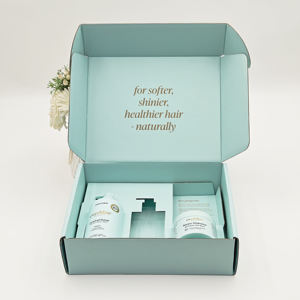 Caja de Correo Reciclable con Logotipo Personalizado, Caja de Cartón Corrugado para Productos de Cuidado de la Piel, Carpetas para Productos Capilares, Embalaje de Envío de Champú con Inserto - Product Image 1