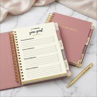 Carnet de notes quotidien personnalisé à couverture rigide, spirale, cadeau haut de gamme, couleur personnalisée, 120 feuilles, planificateur