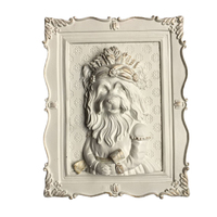 Décor à la maison animaux cadre photo moderne résine 3d tête d'animal cadre résine chien tenture murale décor artisanat fait main