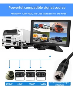 10.1-inch màn hình cảm ứng 4CH đảo ngược máy ảnh DVR màn hình <span class=keywords><strong>USB</strong></span> TF thẻ nâng cấp <span class=keywords><strong>Side</strong></span> View sao lưu xem đêm chia xe màn hình - Product Image 3