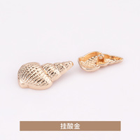 Kancing Logam Bentuk Kerang 38MM, Kancing Kaki Tinggi, Grosir, Kustomisasi, Pabrik OEM