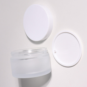 Envase de <span class=keywords><strong>Vidrio</strong></span> Esmerilado Transparente de Lujo Personalizado para Cosméticos y Cuidado de la Piel, Redondo, de 200 g, 200 ml, 250 ml, para Exfoliante Corporal, Crema, con <span class=keywords><strong>Tapa</strong></span> Dorada - Product Image 6