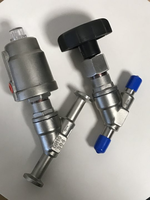 Vanne à siège incliné en acier inoxydable SS316 à raccord soudé sanitaire, qualité alimentaire, type Y, DN 20