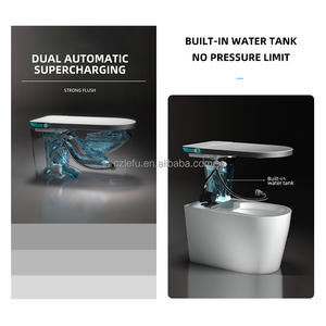 Set Sedile WC Intelligente Riscaldato con Bidet Smart, Sensore, Lussuoso Lavabo in Ceramica con Scarico a <span class=keywords><strong>Sifone</strong></span> Rotondo - Product Image 5