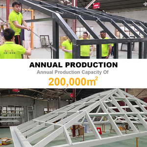 منزل حديقة صيفي بتصميم حديث من المصنع مباشرة من الألومنيوم والزجاج المقسى بجودة جيدة - Product Image 4