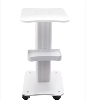 Chariot de rangement moderne pour salon de beauté avec base à petites bulles et roulettes robustes