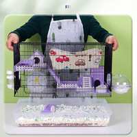 Villa de luxe à deux étages Château Hamster Cage Hamster Bouteille d'eau 12pack Hamster Nid