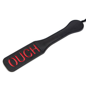 Black Leather Paddle With Red Stars Adult Sex <b>Toy</b> Discipline <b>Tool</b> For Teasing And Stimulation - Product Image 2