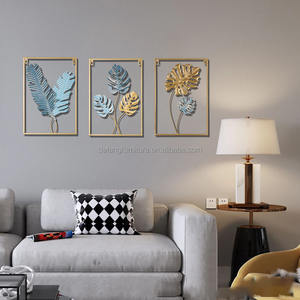 Décoration murale moderne <span class=keywords><strong>de</strong></span> luxe en métal et en fer, arbre à feuilles 3D, design écologique, pour chambre d'enfants, salon, canapé, télévision - Product Image 4