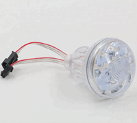 Lumières LED Pixel RGB Intelligentes Cabochon Turbo 60mm UCS2903 9LEDs DC24V IP68 PVC Points Lumineux pour Manèges de Divertissement Carnaval