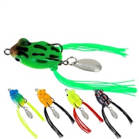 Ensemble de leurres souples artificiels en silicone de type requin, 5 pièces, avec hameçons, puce sonore, design Black Pit flottant