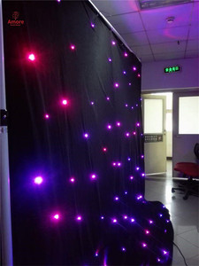 Haute qualité <span class=keywords><strong>LED</strong></span> étoile rideau RGB 3in1 ciel étoilé ignifuge velours extérieur IP44 DMX512 contrôle DJ événement toile de fond décoration - Product Image 3