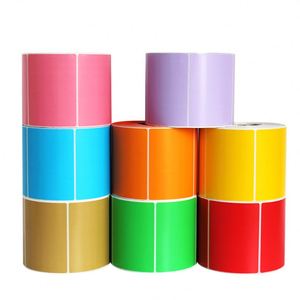Low Prices Custom Size Colour Labels Thermal Color Direct Thermal Labels Thermal Label Sticker <b>Roll</b> - Product Image 3
