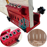 Ensemble de gabarits de forage oblique compact OEM-Gabarit de meuble léger Outil de gabarit à 5 trous pour les amateurs de bricolage en bois et les entrepreneurs