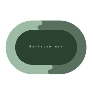 Alfombra de Baño Ovalada Minimalista de Fibra de Poliéster Absorbente Antideslizante, Color Sólido, Otoño 2025 CB003 - Product Image 1