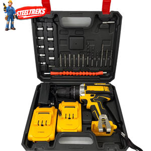 Perceuses sans fil à percussion sans balais 7500 tr/min, capacité 10 mm, 2 batteries, certifiées CE, ensemble de perceuses au lithium, vente chaude - Product Image 1