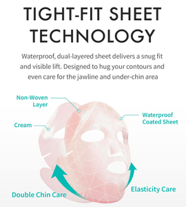 REJURAN Perfect V Tighter Dual Sheet Mask C PDRN Purecolla, mascarilla facial para levantar y reafirmar la línea de la mandíbula, antienvejecimiento, cuidado de la piel coreano, 4 unidades. - Product Image 5