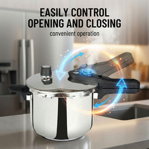 Olla a Presión de Acero Inoxidable E-TOP con Características de Seguridad, Cocción Rápida y Uniforme para Comidas Saludables, Olla a Presión para Sopas - Product Image 6