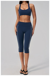 Ensemble de yoga 7 pièces pour femme, séchage rapide, taille haute, effet push-up, pour le <span class=keywords><strong>sport</strong></span> et le fitness, avec soutien-gorge de <span class=keywords><strong>sport</strong></span> grande taille à col en <span class=keywords><strong>U</strong></span> - Product Image 5
